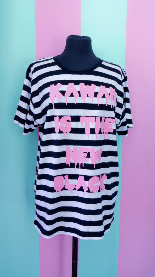 Kawaii Is The New Black Striped Shirt